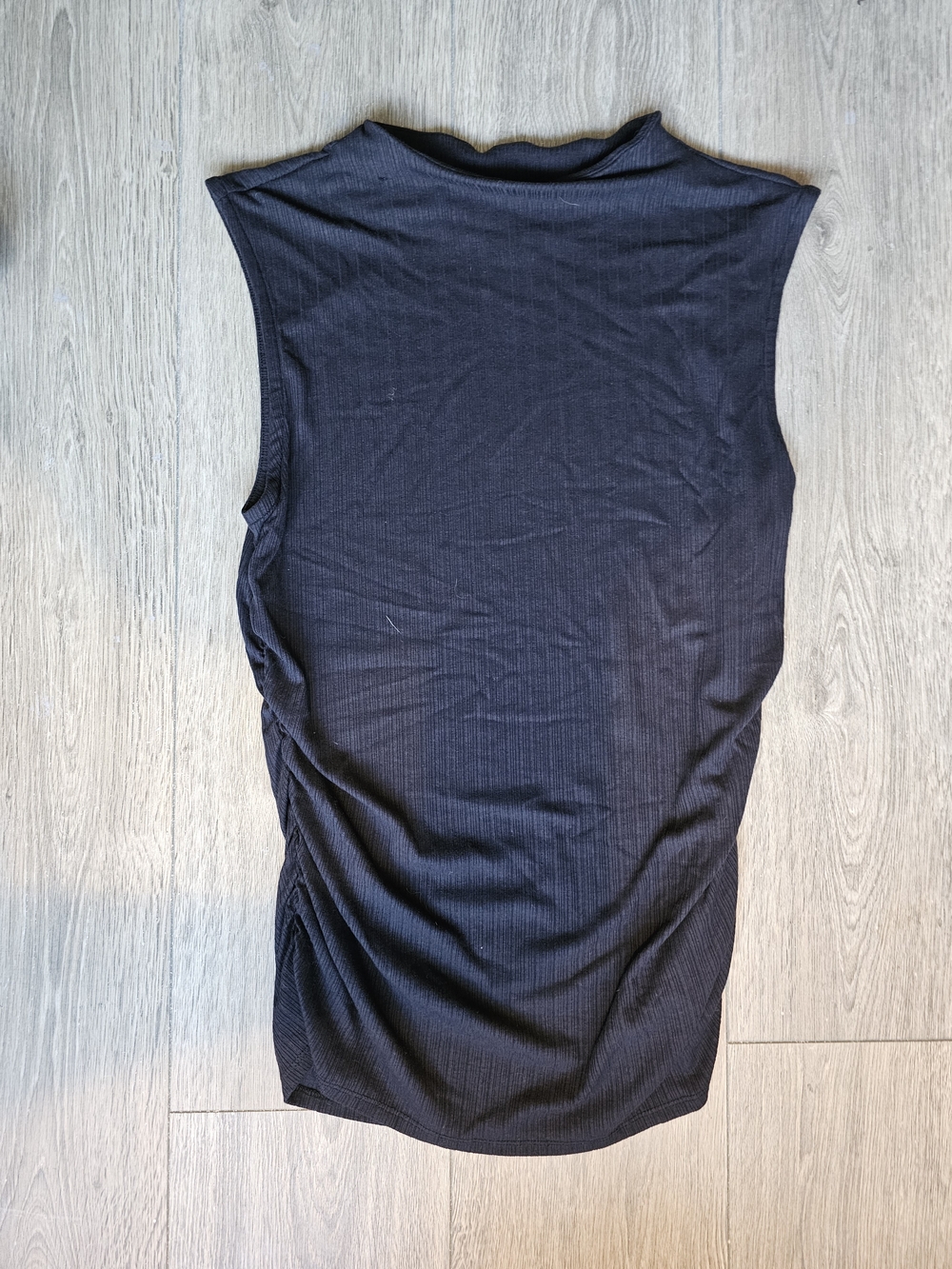 Rachel Zoe Dark Navy Sleeveless Mock Neck Ribbed Top